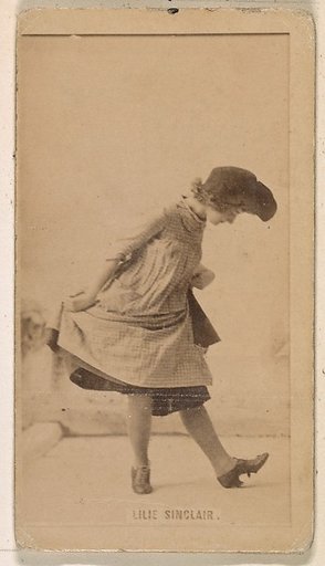 Lilie Sinclair, from the Actresses series (N245) issued by Kinney Brothers to promote Sweet Caporal Cigarettes