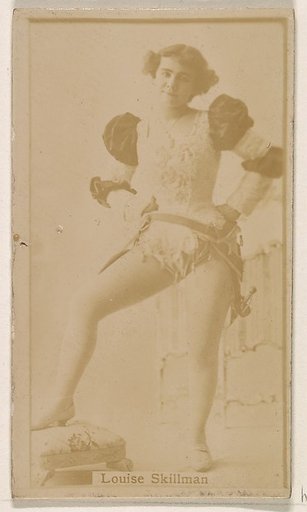 Louise Skillman, from the Actresses series (N245) issued by Kinney Brothers to promote Sweet Caporal Cigarettes