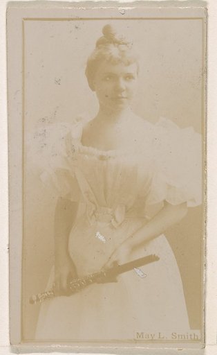 May L. Smith, from the Actresses series (N245) issued by Kinney Brothers to promote Sweet Caporal Cigarettes