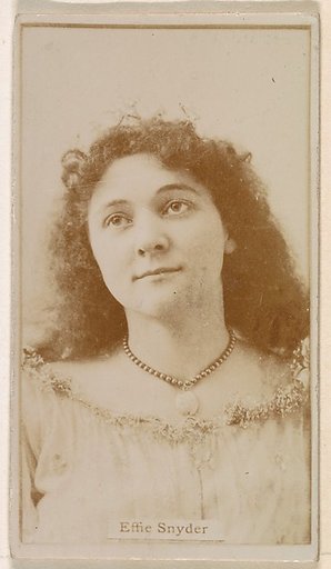Effie Snyder, from the Actresses series (N245) issued by Kinney Brothers to promote Sweet Caporal Cigarettes