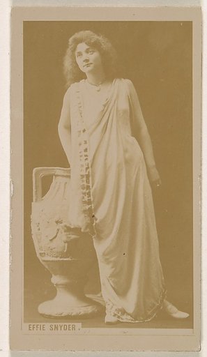 Effie Snyder, from the Actresses series (N245) issued by Kinney Brothers to promote Sweet Caporal Cigarettes