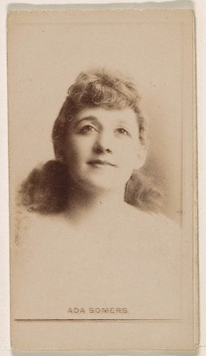 Ada Somers, from the Actresses series (N245) issued by Kinney Brothers to promote Sweet Caporal Cigarettes