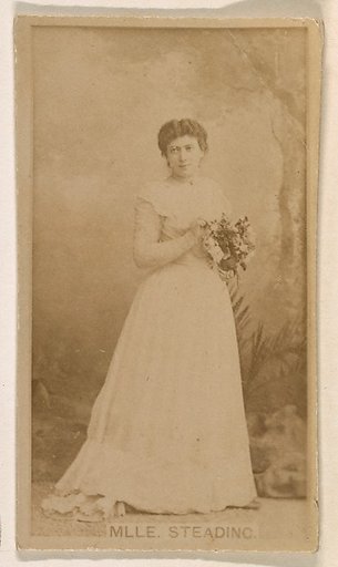Mlle. Steading, from the Actresses series (N245) issued by Kinney Brothers to promote Sweet Caporal Cigarettes