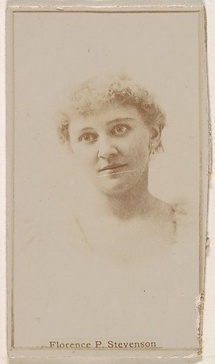 Florence P. Stevenson, from the Actresses series (N245) issued by Kinney Brothers to promote Sweet Caporal Cigarettes