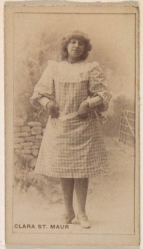 Clara St. Maur, from the Actresses series (N245) issued by Kinney Brothers to promote Sweet Caporal Cigarettes