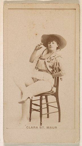 Clara St. Maur, from the Actresses series (N245) issued by Kinney Brothers to promote Sweet Caporal Cigarettes