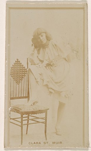 Clara St. Muir, from the Actresses series (N245) issued by Kinney Brothers to promote Sweet Caporal Cigarettes