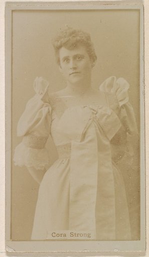 Cora Strong, from the Actresses series (N245) issued by Kinney Brothers to promote Sweet Caporal Cigarettes