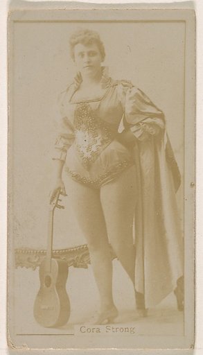 Cora Strong, from the Actresses series (N245) issued by Kinney Brothers to promote Sweet Caporal Cigarettes