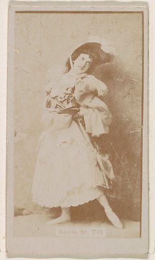 Annie St. Tel, from the Actresses series (N245) issued by Kinney Brothers to promote Sweet Caporal Cigarettes