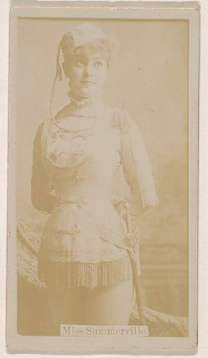 Miss Annie Summerville, from the Actresses series (N245) issued by Kinney Brothers to promote Sweet Caporal Cigarettes