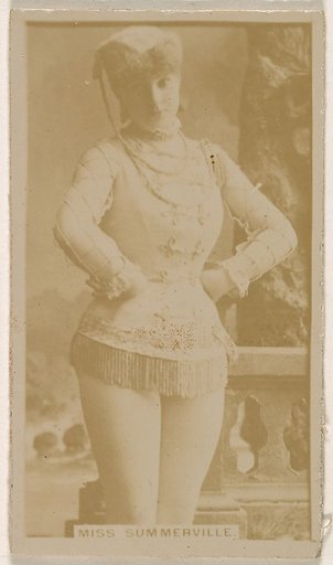 Miss Annie Summerville, from the Actresses series (N245) issued by Kinney Brothers to promote Sweet Caporal Cigarettes