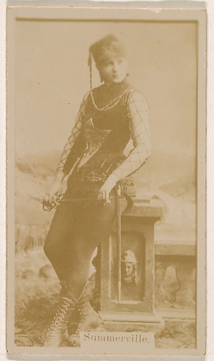Miss Annie Summerville, from the Actresses series (N245) issued by Kinney Brothers to promote Sweet Caporal Cigarettes