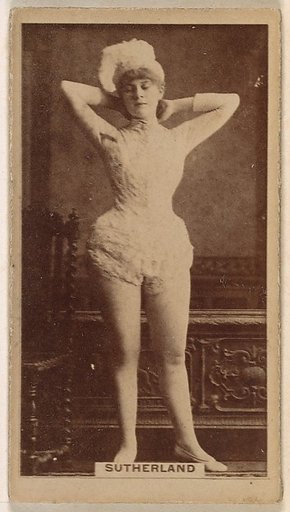Miss Sutherland, from the Actresses series (N245) issued by Kinney Brothers to promote Sweet Caporal Cigarettes