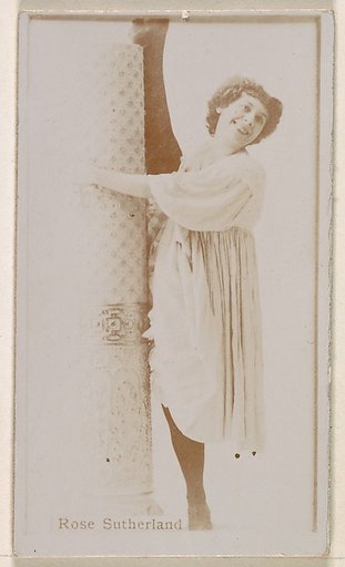 Miss Rose Sutherland, from the Actresses series (N245) issued by Kinney Brothers to promote Sweet Caporal Cigarettes