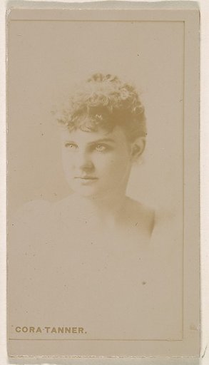 Cora Tanner, from the Actresses series (N245) issued by Kinney Brothers to promote Sweet Caporal Cigarettes