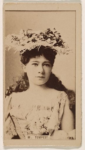 Marie Tempest, from the Actresses series (N245) issued by Kinney Brothers to promote Sweet Caporal Cigarettes