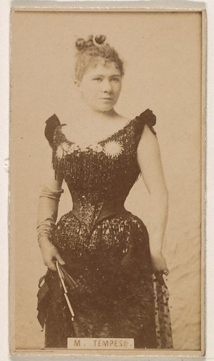 Marie Tempest, from the Actresses series (N245) issued by Kinney Brothers to promote Sweet Caporal Cigarettes