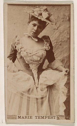 Marie Tempest, from the Actresses series (N245) issued by Kinney Brothers to promote Sweet Caporal Cigarettes