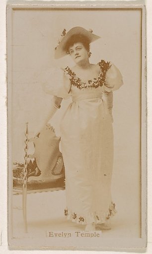 Evelyn Temple, from the Actresses series (N245) issued by Kinney Brothers to promote Sweet Caporal Cigarettes