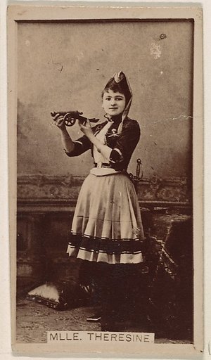 Mlle. Theresine, from the Actresses series (N245) issued by Kinney Brothers to promote Sweet Caporal Cigarettes