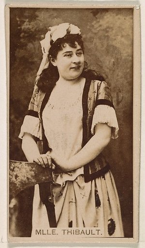 Mlle. Lena Thibaut, from the Actresses series (N245) issued by Kinney Brothers to promote Sweet Caporal Cigarettes