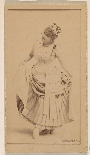 L. Thompsen, from the Actresses series (N245) issued by Kinney Brothers to promote Sweet Caporal Cigarettes