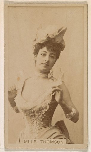 Mlle. Thomson, from the Actresses series (N245) issued by Kinney Brothers to promote Sweet Caporal Cigarettes