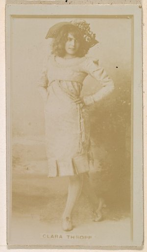 Clara Thropp, from the Actresses series (N245) issued by Kinney Brothers to promote Sweet Caporal Cigarettes