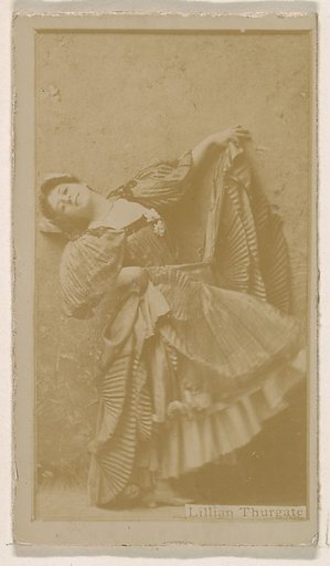 Lillian Thurgate, from the Actresses series (N245) issued by Kinney Brothers to promote Sweet Caporal Cigarettes