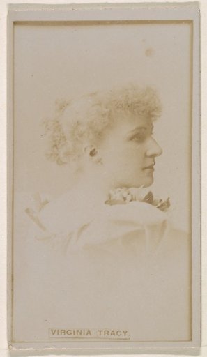 Virginia Tracy, from the Actresses series (N245) issued by Kinney Brothers to promote Sweet Caporal Cigarettes