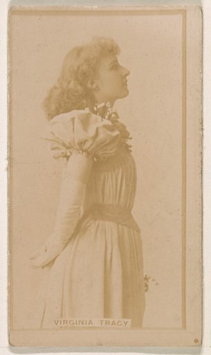 Virginia Tracy, from the Actresses series (N245) issued by Kinney Brothers to promote Sweet Caporal Cigarettes