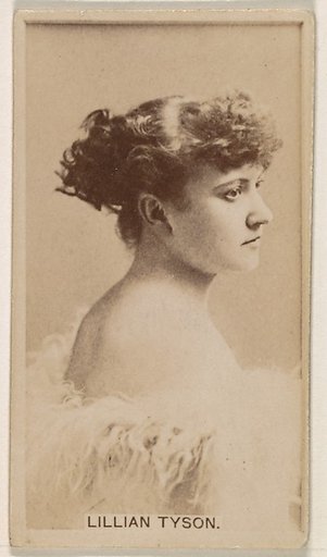 Lillian Tyson, from the Actresses series (N245) issued by Kinney Brothers to promote Sweet Caporal Cigarettes