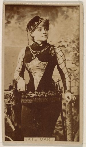 Kate Uart, from the Actresses series (N245) issued by Kinney Brothers to promote Sweet Caporal Cigarettes