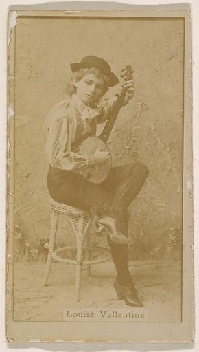 Louise Valentine, from the Actresses series (N245) issued by Kinney Brothers to promote Sweet Caporal Cigarettes