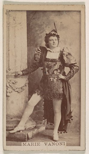 Marie Vanoni, from the Actresses series (N245) issued by Kinney Brothers to promote Sweet Caporal Cigarettes