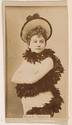 Mlle. Velly, from the Actresses series (N245) issued by Kinney Brothers to promote Sweet Caporal Cigarettes