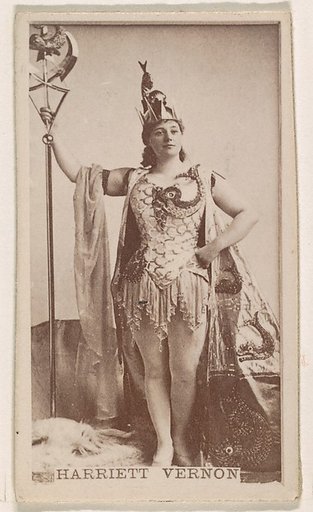 Harriett Vernon, from the Actresses series (N245) issued by Kinney Brothers to promote Sweet Caporal Cigarettes
