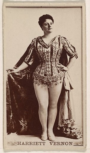 Harriett Vernon, from the Actresses series (N245) issued by Kinney Brothers to promote Sweet Caporal Cigarettes