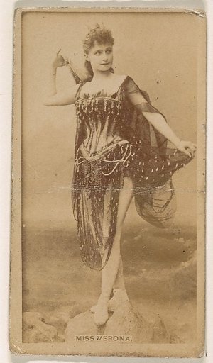 Miss Verona, from the Actresses series (N245) issued by Kinney Brothers to promote Sweet Caporal Cigarettes