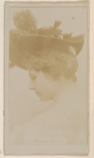 Mignon Villars, from the Actresses series (N245) issued by Kinney Brothers to promote Sweet Caporal Cigarettes