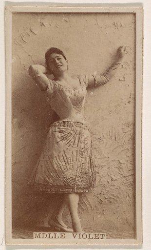 Mdlle. Violet, from the Actresses series (N245) issued by Kinney Brothers to promote Sweet Caporal Cigarettes