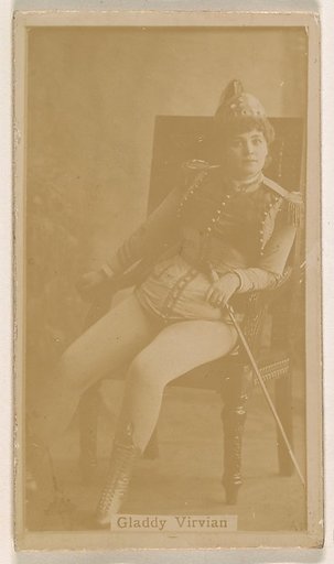 Gladdy Virvian, from the Actresses series (N245) issued by Kinney Brothers to promote Sweet Caporal Cigarettes