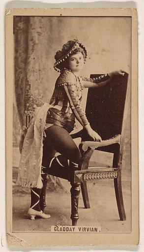 Gladday Virvian, from the Actresses series (N245) issued by Kinney Brothers to promote Sweet Caporal Cigarettes