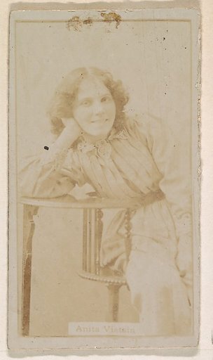Anita Vistain, from the Actresses series (N245) issued by Kinney Brothers to promote Sweet Caporal Cigarettes