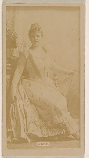 Miss Wade, from the Actresses series (N245) issued by Kinney Brothers to promote Sweet Caporal Cigarettes