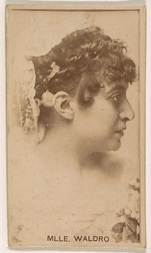 Mlle. Waldro, from the Actresses series (N245) issued by Kinney Brothers to promote Sweet Caporal Cigarettes