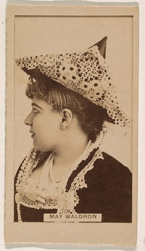 May Waldron, from the Actresses series (N245) issued by Kinney Brothers to promote Sweet Caporal Cigarettes