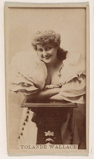 Yolande Wallace, from the Actresses series (N245) issued by Kinney Brothers to promote Sweet Caporal Cigarettes