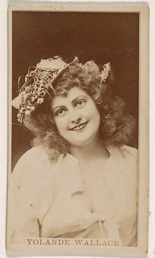 Yolande Wallace, from the Actresses series (N245) issued by Kinney Brothers to promote Sweet Caporal Cigarettes